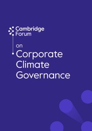 Cambridge Forum on Corporate Climate Governance